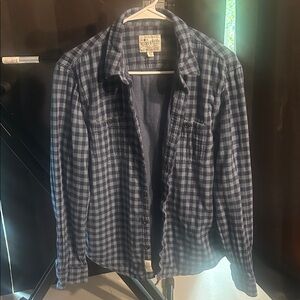 Lucky Brand Navy Plaid Men's Shirt